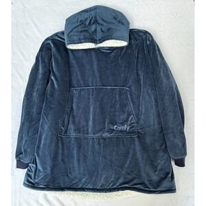 The Comfy Original Oversized Wearable Blanket Hoodie Microfiber Sherpa Blue